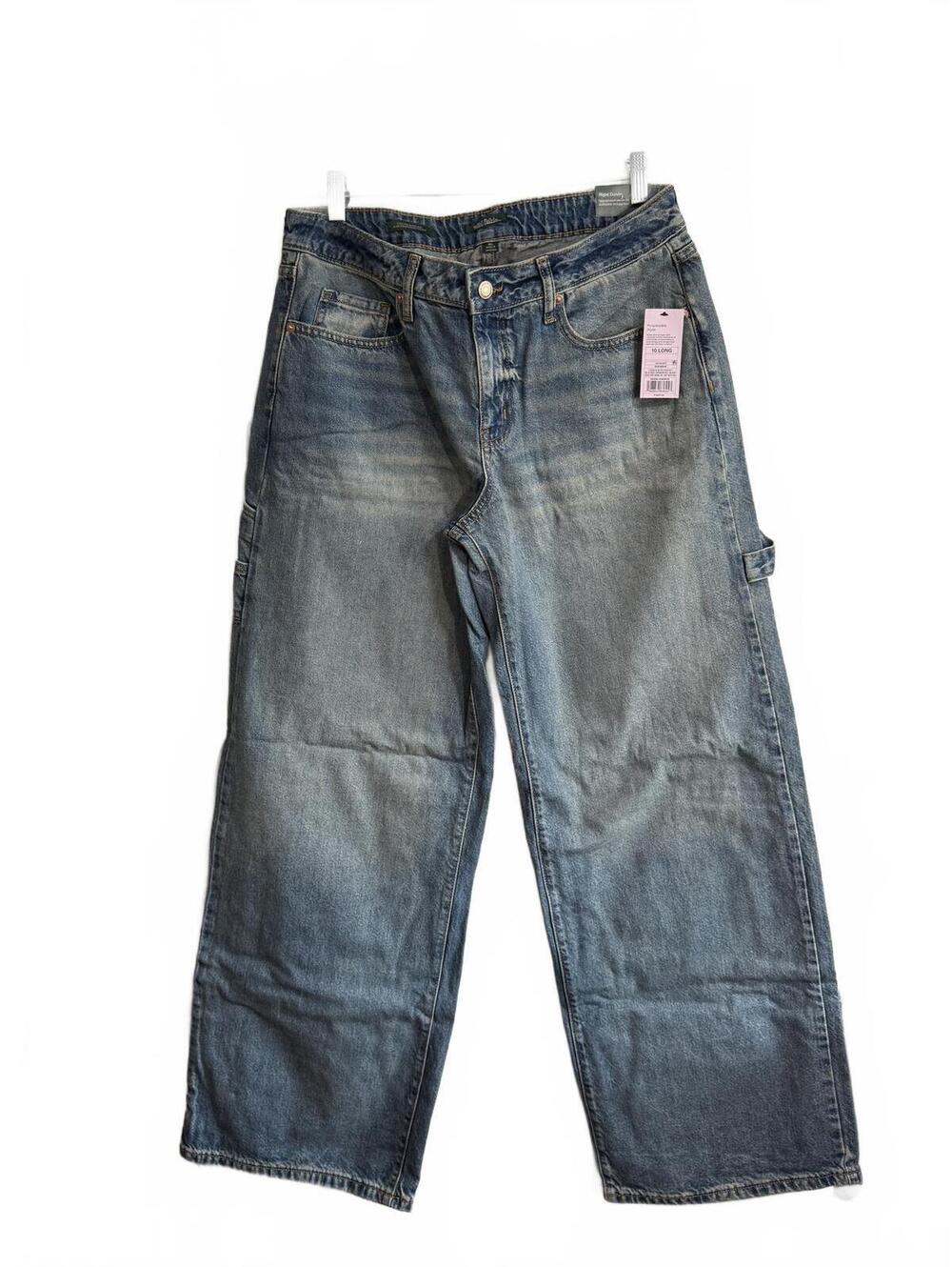 Wild Fable Low‑Rise Baggy Jeans – Light Wash Blue, Rigid Denim, 10L, 33” Inseam - Picture 5 of 6